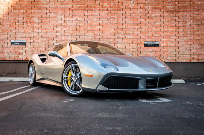 New Silver Ferrari 488 Rental in Atlanta