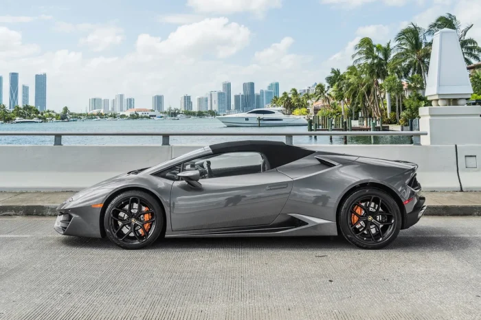Rent the Lamborghini Huracan Dark Grey in Atlanta